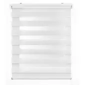 STORESDECO - Duo rolgrodijn – stijlvol dubbel textiel in wit 120x180 cm