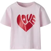 Name it MINI T-shirt lichtroze Meisjes Katoen Ronde hals Printopdruk - maat 110