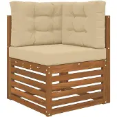 vidaXL Buitenbankkussen Polyester Beige 60 x 60 x 8 cm