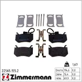 ZIMMERMANN Remblokkenset, schijfrem 22565.155.2