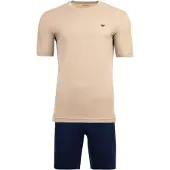 Emporio Armani Pyjama kort beige / zwart