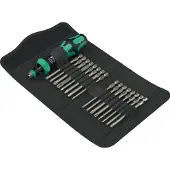 Wera 05051531001 17-delige Kraftform Kompakt 60 RA-R Imperial 1 Schroevendraaierset In Etui - Met Ratelfunctie