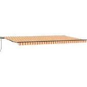 vidaXL Uitschuifbare luifel Geel en Oranje 600 × 350 cm