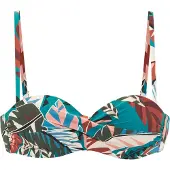 Buffalo Bikinitop ivoor / cyaan blauw / roestbruin / donkergroen