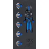 Bgs Accessoires voor gereedschapskoffers, Werkplaatswagen inzet 1/3: krimptangset met 5 paar persbekken