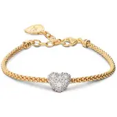 Bronzallure Heart Pave' Bracelet WSBZ02494Y.WR Brons 18