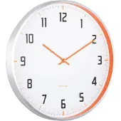 Karlsson Wandklok Sporty - Oranje - Ø40cm - Wandklok Scandinavisch