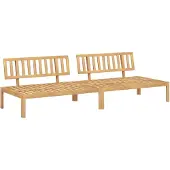 vidaXL Tuinmiddenbanken 2 st pallet massief acaciahout