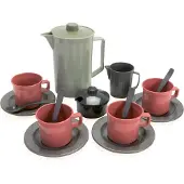 Dantoy Green Koffiebonenset - 17 Onderdelen - Diverse Kleuren - - OneSize - Speelgoed