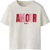 Name it MINI T-shirt wit Meisjes Katoen Ronde hals Printopdruk - maat 110
