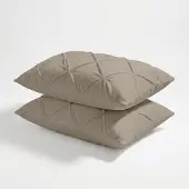 Zydante 2-PACK: Kussenslopen Velvet Pintuck - Licht Taupe Title