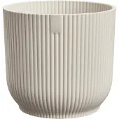 Elho Vibes Fold Bowl 25 - Plantenschaal voor Binnen - 100% Gerecycled Plastic - Ø 24.9 x H 12.1 cm - Linen white