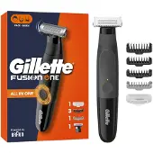 Gillette Fusion One - Trimmer met One Blade - Hybride Baardtrimmer & Scheerapparaat + 5 hulpmiddelen en accessoires
