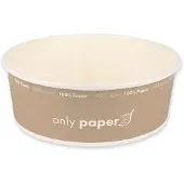 Nature Star saladeschaal Only Paper, rond, 1.300 ml, bruin