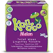 Kandoo 6x Vochtige Toiletdoekjes Melon 3 X 60 Stuks
