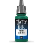 Vallejo Hobbyverf Acrylverf - 72090 Game Color - Black Green Ink - Acryl - Verf flesje - 18 ml