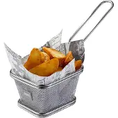 GEFU BBQ Mini Serveermand Groot 25,1 x 11,2 cm – RVS – Voor Friet, Snacks en BBQ Gerechten
