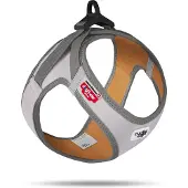 Curli Glow Clasp Vest harnas, grijs maat S: 38,3 - 43,3 cm hond
