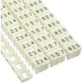 InLine markeerclips (0-9) voor kabels | 6mm | 100 stuks | wit