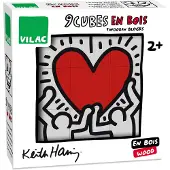 Vilac Wooden Blocks (9 pieces) by Keith Haring