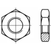 Toolcraft TO-5435760 Zeskantmoeren M10 Staal Galvanisch verzinkt 100 stuk(s)