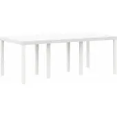 vidaXL Tuin Tafel Wit 200 x 100 x 73 cm poly rattan