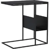 vidaXL Bijzettafel 55x36x59,5 cm bewerkt hout zwart