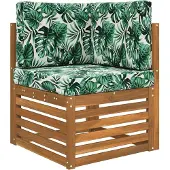 vidaXL Buitenbankkussen Polyester Bladpatroon 60 x 60 x 8 cm
