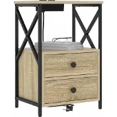 vidaXL Nachtkastje Sonoma Eik 40 x 31 x 60 cm Bewerkt hout