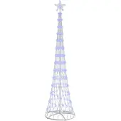 vidaXL LED kerstboom Blauw 250 cm Metaal