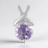 Cavill - Zilveren hanger met lavendel amethist 0,95 ct - 925 Sterling zilver - Braziliaanse rond geslepen edelsteen - Elegant dames sieraad