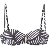 LASCANA Bikinitop antraciet / wit