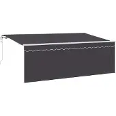 vidaXL Uitschuifbare luifel Antraciet 400 x 200 cm