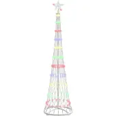 vidaXL LED kerstboom Multikleur 190 cm Metaal