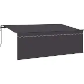vidaXL Uitschuifbare luifel Antraciet 400 x 200 cm