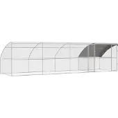 vidaXL Kippenhok 4 st Zilver 800 x 200 x 200 cm Staal en PE