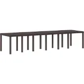 vidaXL Tuin Tafel Bruin 350 x 100 x 74 cm poly rattan