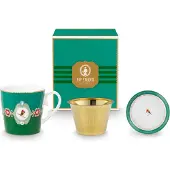 Pip studio Theeset Home Tea For One Love Birds Medallion Emerald-Green