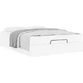 vidaXL Bedframe met matras Anders 2 st Wit PVC