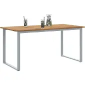 vidaXL Tuin Tafel Grijs 160 x 80 x 75 cm Massief Acacia Hout