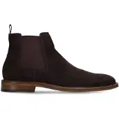 Manfield Bruine suède chelsea boots | Maat 42