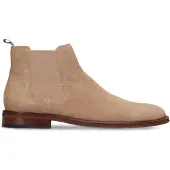 Manfield Taupe suède chelsea boots | Maat 40