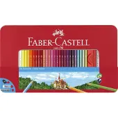 Faber-Castell kleurpotloden - Castle - blik 60 stuks met accessoires - FC-115894