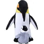 Wild republic knuffel Pinguïn 30 cm pluche zwart/wit 2-delig