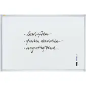 Franken Whiteboard X-tra!Line, wandmontage in staand en liggend formaat, frame van wit gelakt staal en aluminium, magnetisch, opbergbak, B 1800 x H 1200 mm