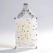 Cavill - Zilveren Hanger - 925 Sterling Zilver - Glitter Agaat 14,17 ct en Witte Topaas 0,118 ct - Antiek Cabochon Rechthoekig Sieraad