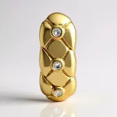 Cavill - Zilveren Hanger met Witte Topaas - 925 Sterling Zilver Verguld - 3 Ronde Topaas 0,108 ct - Minimalistisch Elegant - 21x8,5 mm