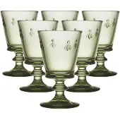 La Rochère Abeille wijnglas 24 cl 6 pack Olijfgroen