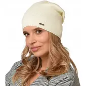 Alur - Dames Czapka - Herfstmode - Krasnal Beanie - Krem