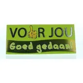 Voor Jou! Wensreep Chocolade – Fairtrade Belgische Melkchocolade 70g – Cadeau met Tekst Goed gedaan